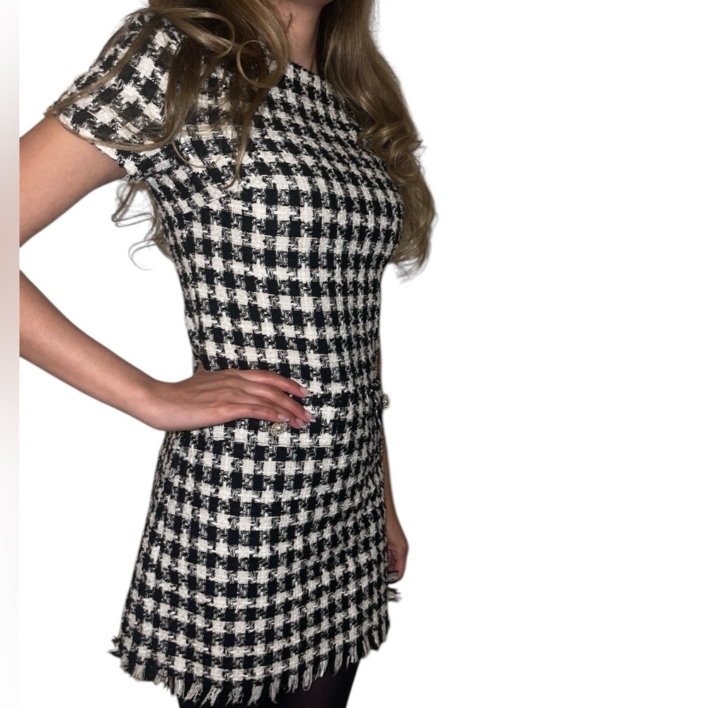 Houndstooth Business Casual Woman Outfit Dress